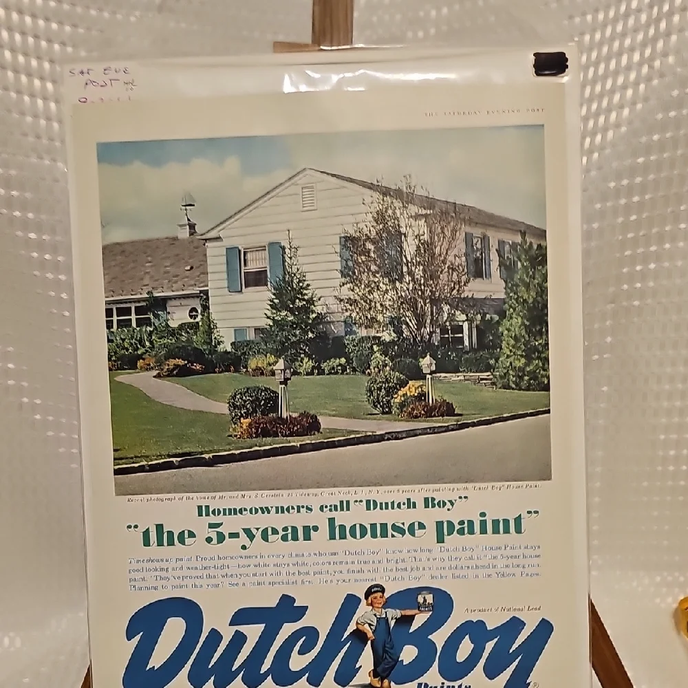 Vintage Dutch Boy Paint Advertisement - 1961 / Back Is Budwiser Advertisement